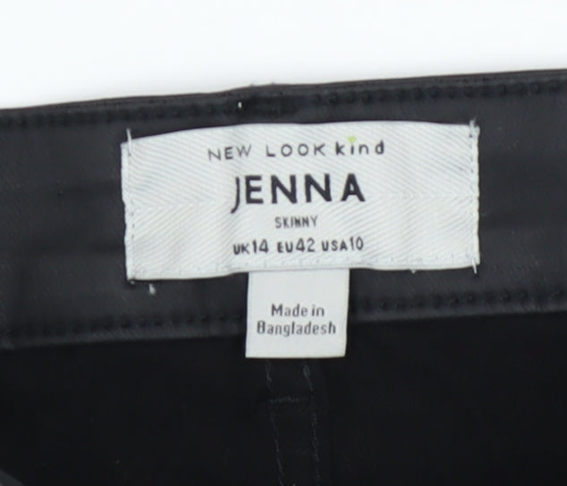 Womens UK Size 14 New Look Slim Fit Jegging Black Trousers