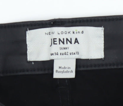 Womens UK Size 14 New Look Slim Fit Jegging Black Trousers