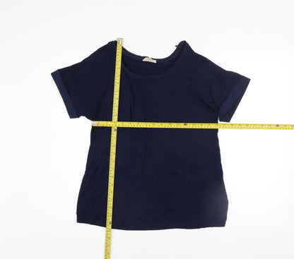 Womens UK Size 12 Phase Eight Blue Basic T-Shirt