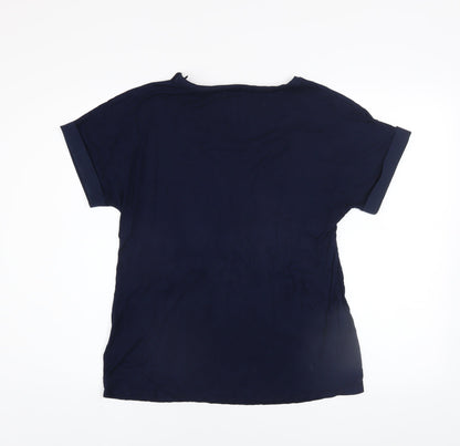 Womens UK Size 12 Phase Eight Blue Basic T-Shirt