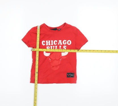Boys UK Size 3-4 Years NBA Red Basic T-Shirt