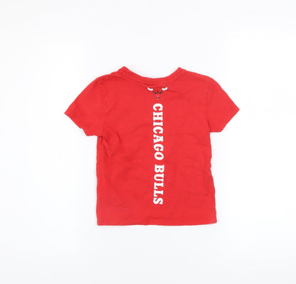 Boys UK Size 3-4 Years NBA Red Basic T-Shirt