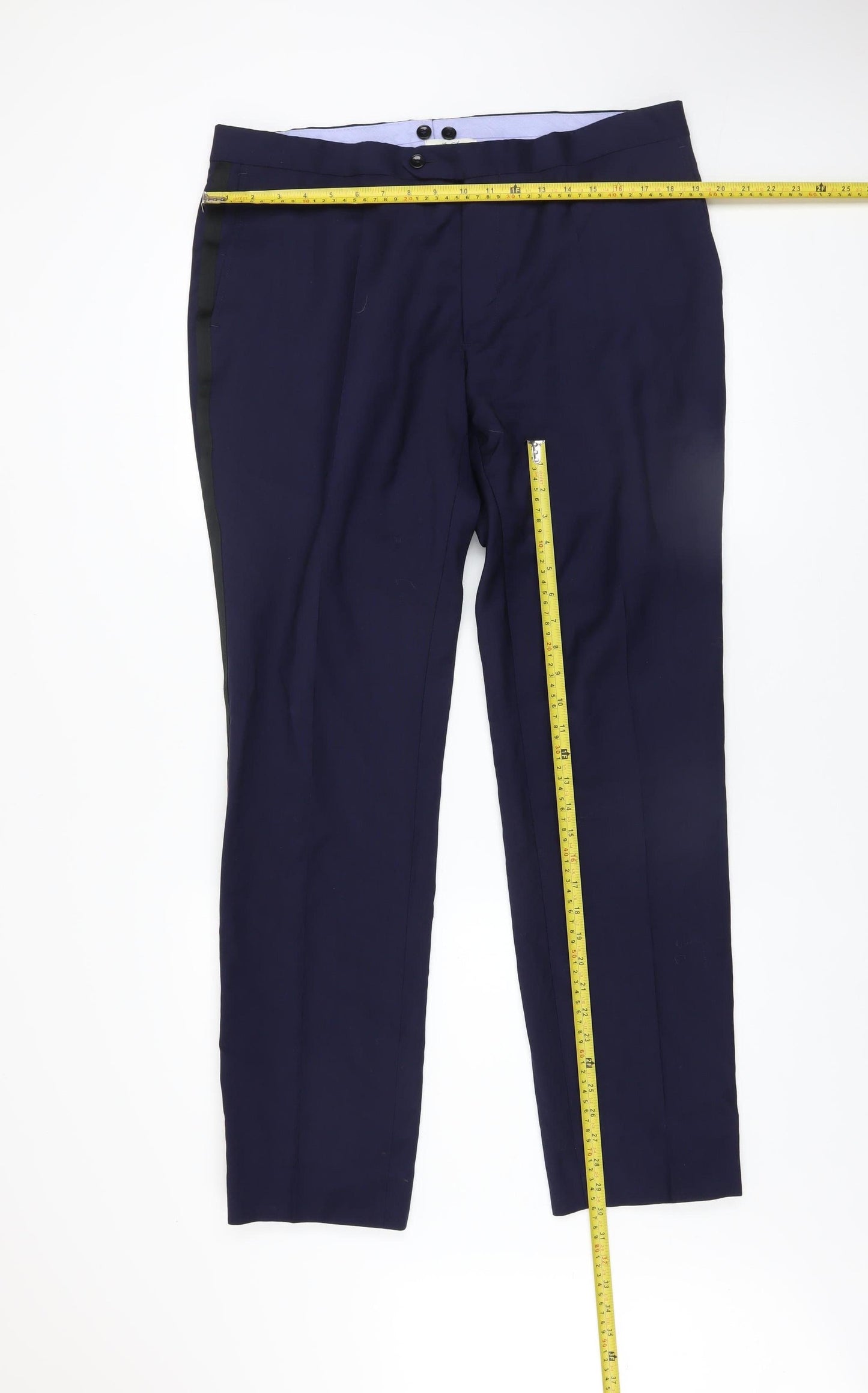 Mens UK Size 54 Van Gils Classic Fit Dress Pants Blue Trousers