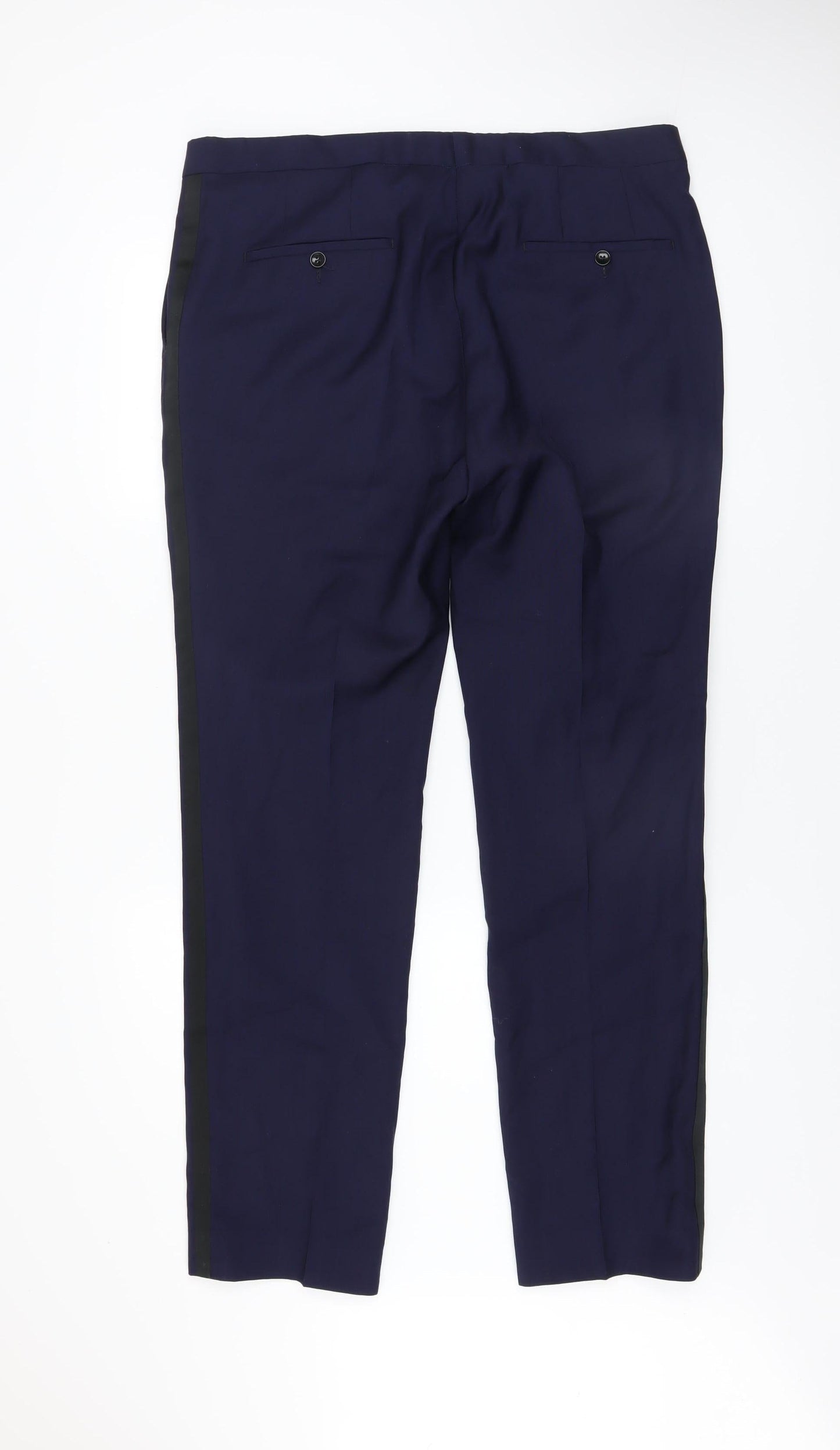 Mens UK Size 54 Van Gils Classic Fit Dress Pants Blue Trousers