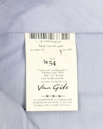 Mens UK Size 54 Van Gils Classic Fit Dress Pants Blue Trousers