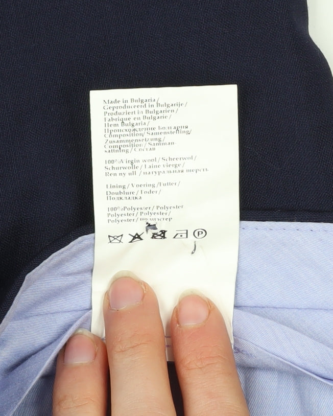 Mens UK Size 54 Van Gils Classic Fit Dress Pants Blue Trousers