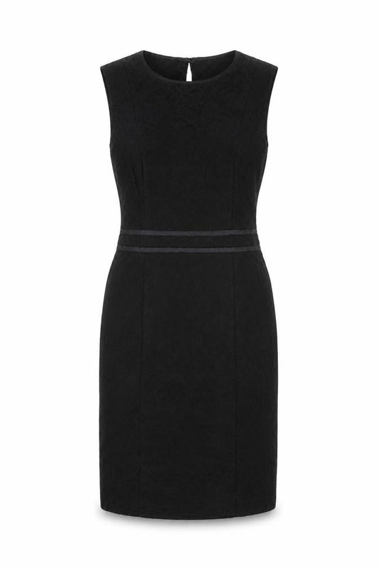 Front view of Atmosphere Women’s Black Lace Sheath Knee Length Dress UK 10