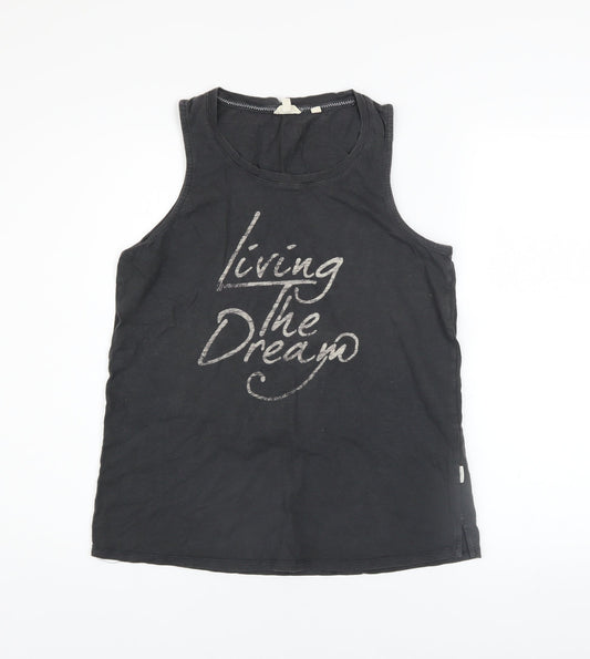 Womens UK Size 10 Fat Face Black Basic Tank
