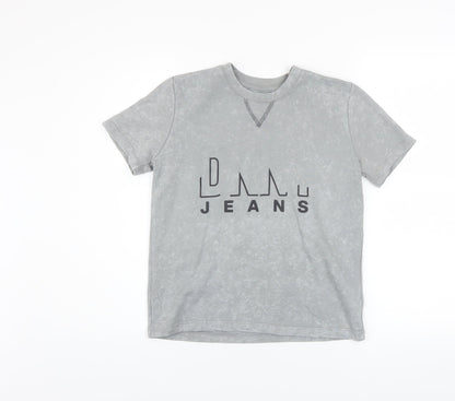 Boys UK Size 10 Years DKNY Grey Basic T-Shirt