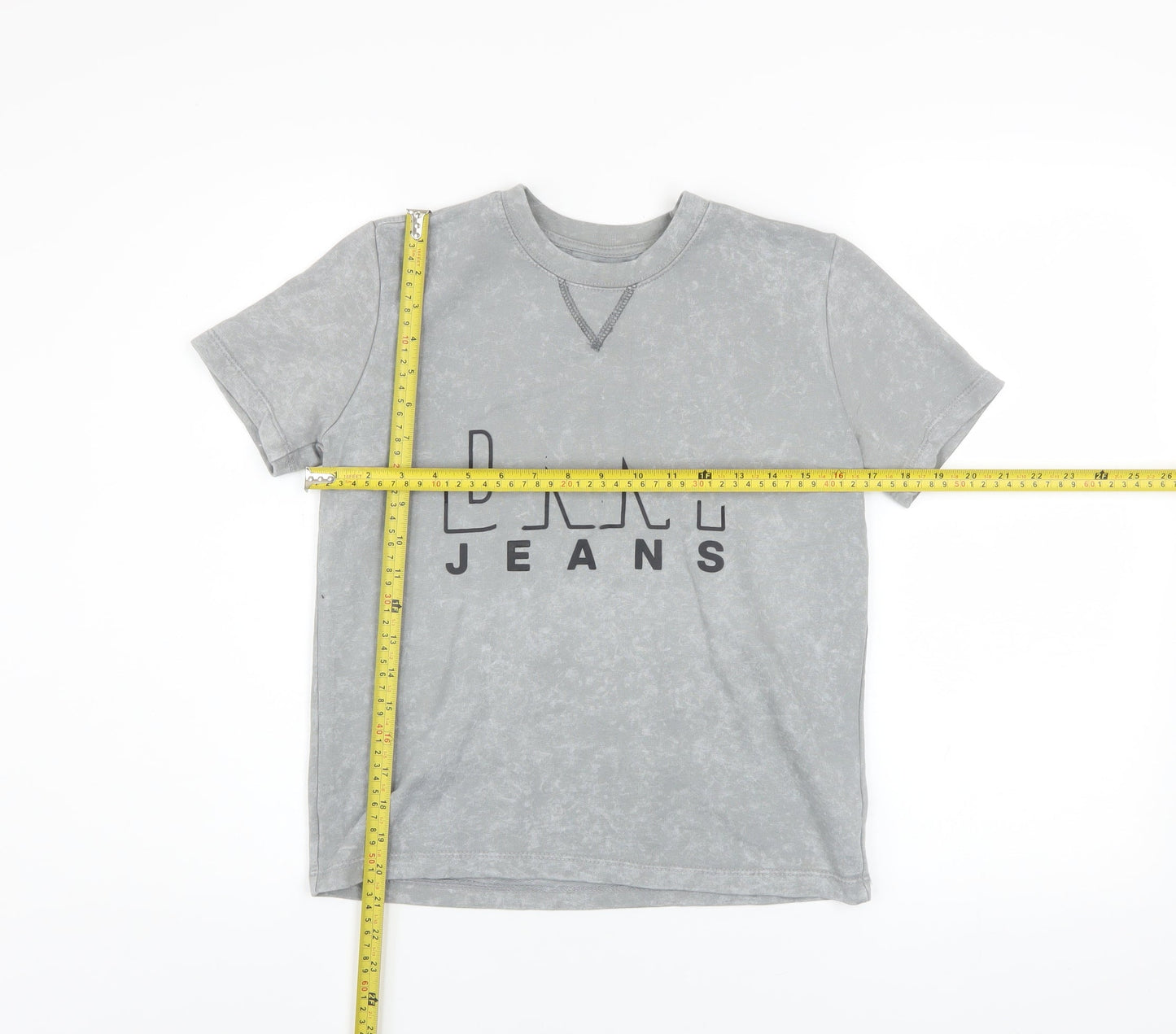 Boys UK Size 10 Years DKNY Grey Basic T-Shirt