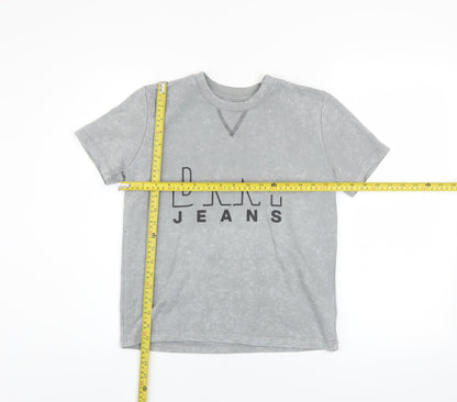 Boys UK Size 10 Years DKNY Grey Basic T-Shirt