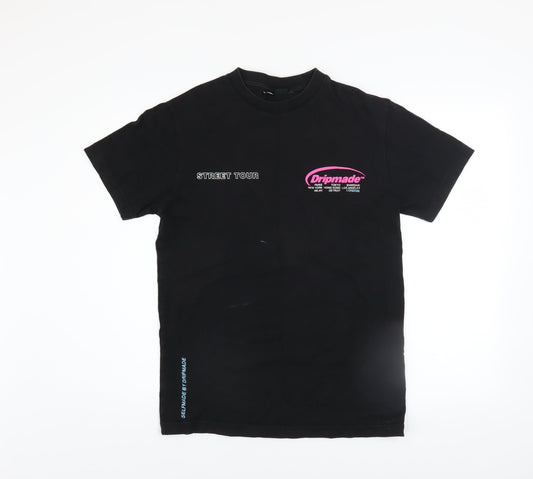 Mens UK Size XS Dripmade Black  T-Shirt