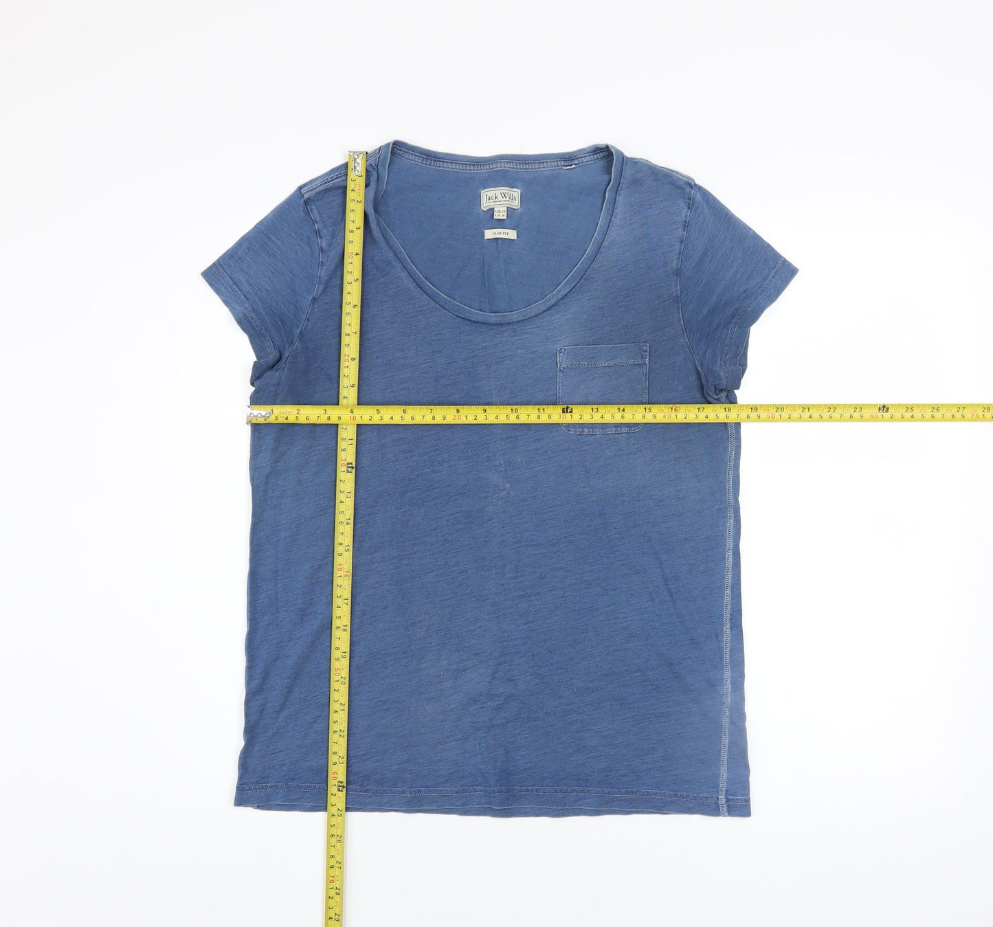 Womens UK Size 12 Jack Wills Blue Basic T-Shirt