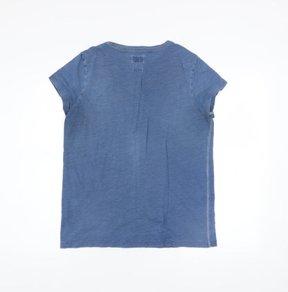 Womens UK Size 12 Jack Wills Blue Basic T-Shirt