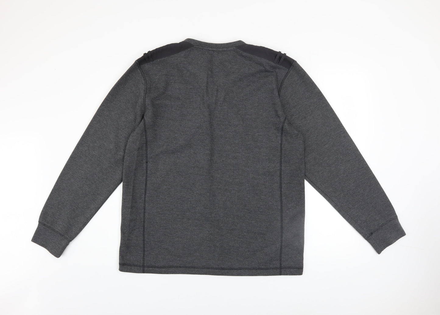 Mens UK Size L Denim Seventy3 Grey Henley Sweatshirt