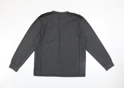 Mens UK Size L Denim Seventy3 Grey Henley Sweatshirt