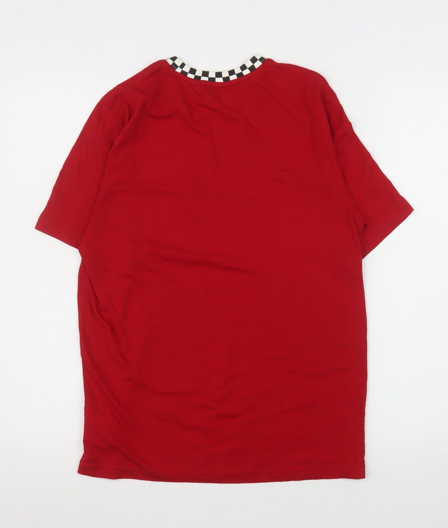 Womens UK Size L VANS Red Ringer T-Shirt