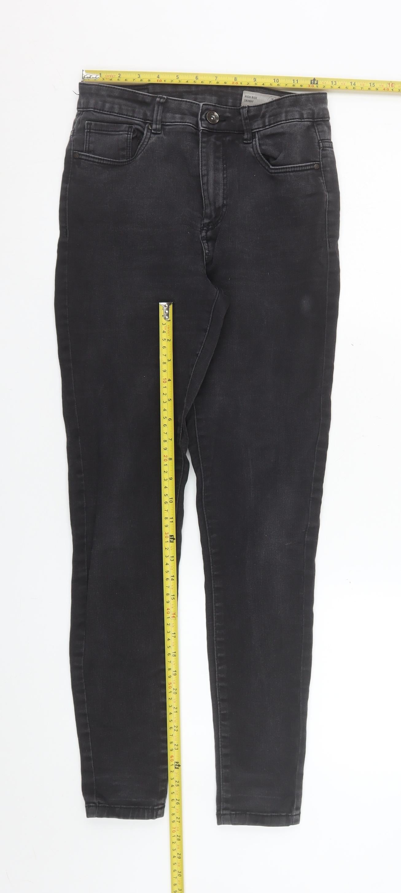 Womens UK Size S VERO MODA Slim Fit Skinny Black Jeans