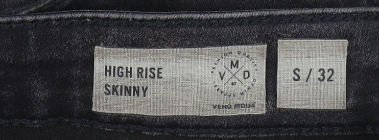 Womens UK Size S VERO MODA Slim Fit Skinny Black Jeans