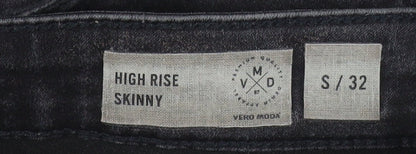 Womens UK Size S VERO MODA Slim Fit Skinny Black Jeans