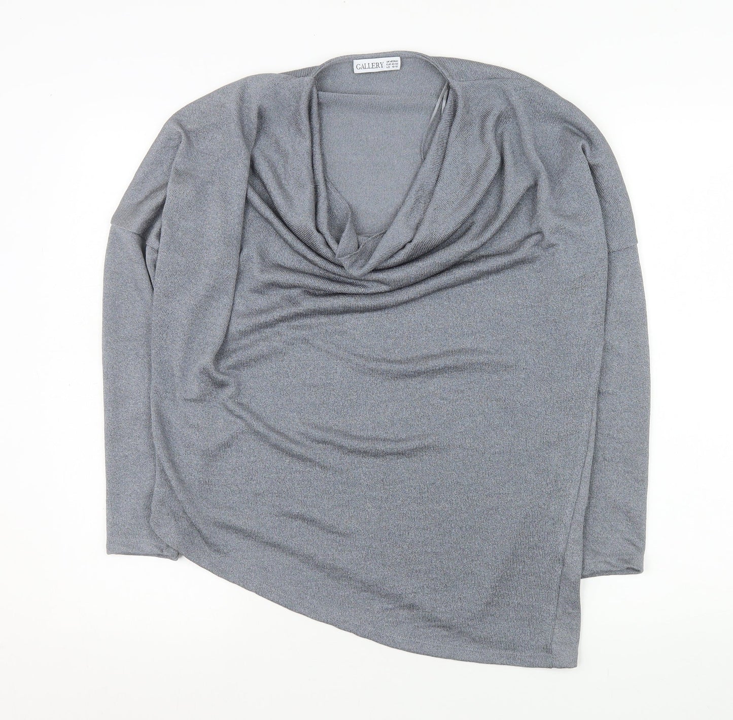 Womens UK Size 14 Gallery Grey Basic Blouse