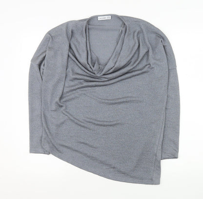 Womens UK Size 14 Gallery Grey Basic Blouse