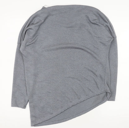 Womens UK Size 14 Gallery Grey Basic Blouse