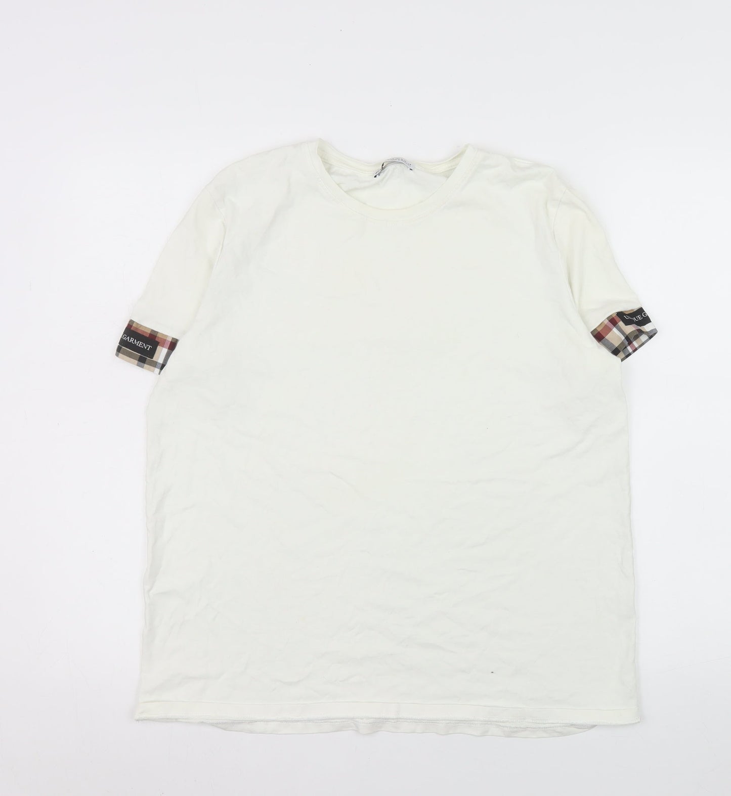 Womens UK Size 12 Zara White Basic T-Shirt