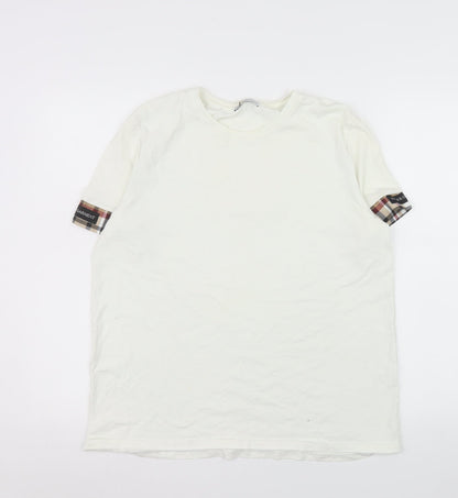 Womens UK Size 12 Zara White Basic T-Shirt