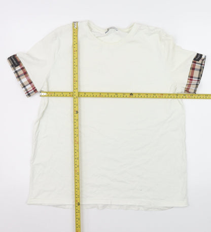 Womens UK Size 12 Zara White Basic T-Shirt