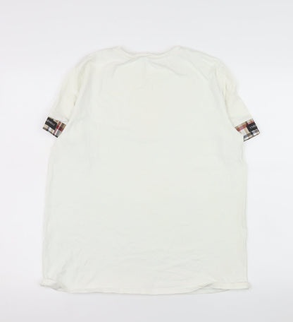 Womens UK Size 12 Zara White Basic T-Shirt