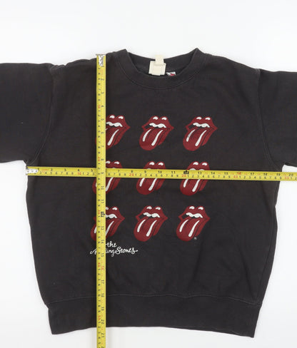 Womens UK Size XS H&M Black Pullover Sweatshirt