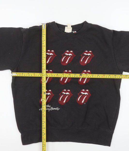 Womens UK Size XS H&M Black Pullover Sweatshirt