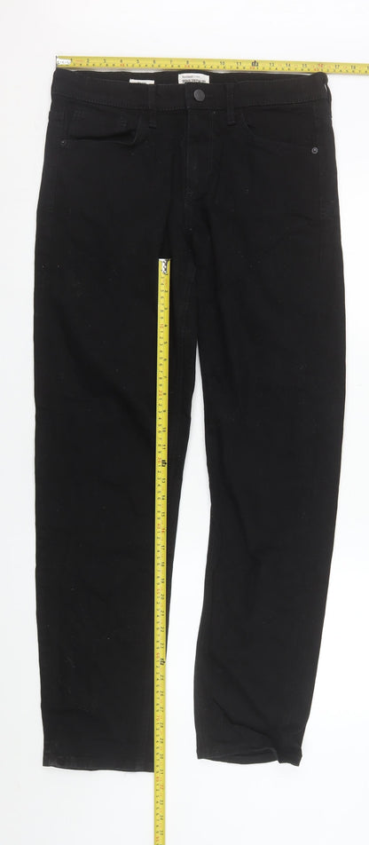 Womens UK Size 32L River Island Regular Fit Straight Black Jeans