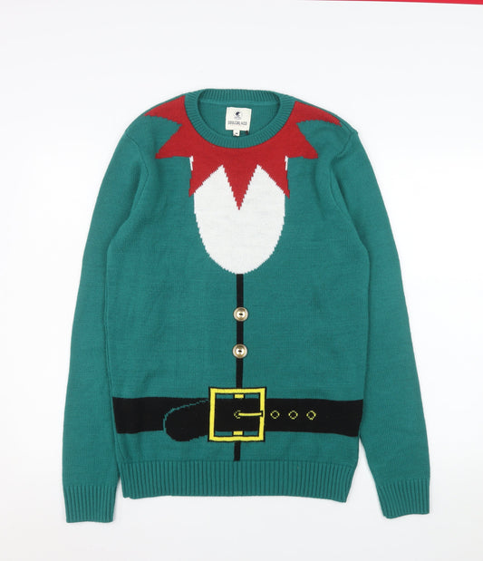 Mens UK Size M SoulCal & Co Green Pullover Jumper