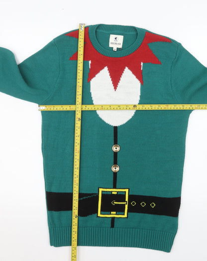 Mens UK Size M SoulCal & Co Green Pullover Jumper