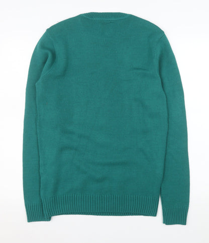 Mens UK Size M SoulCal & Co Green Pullover Jumper