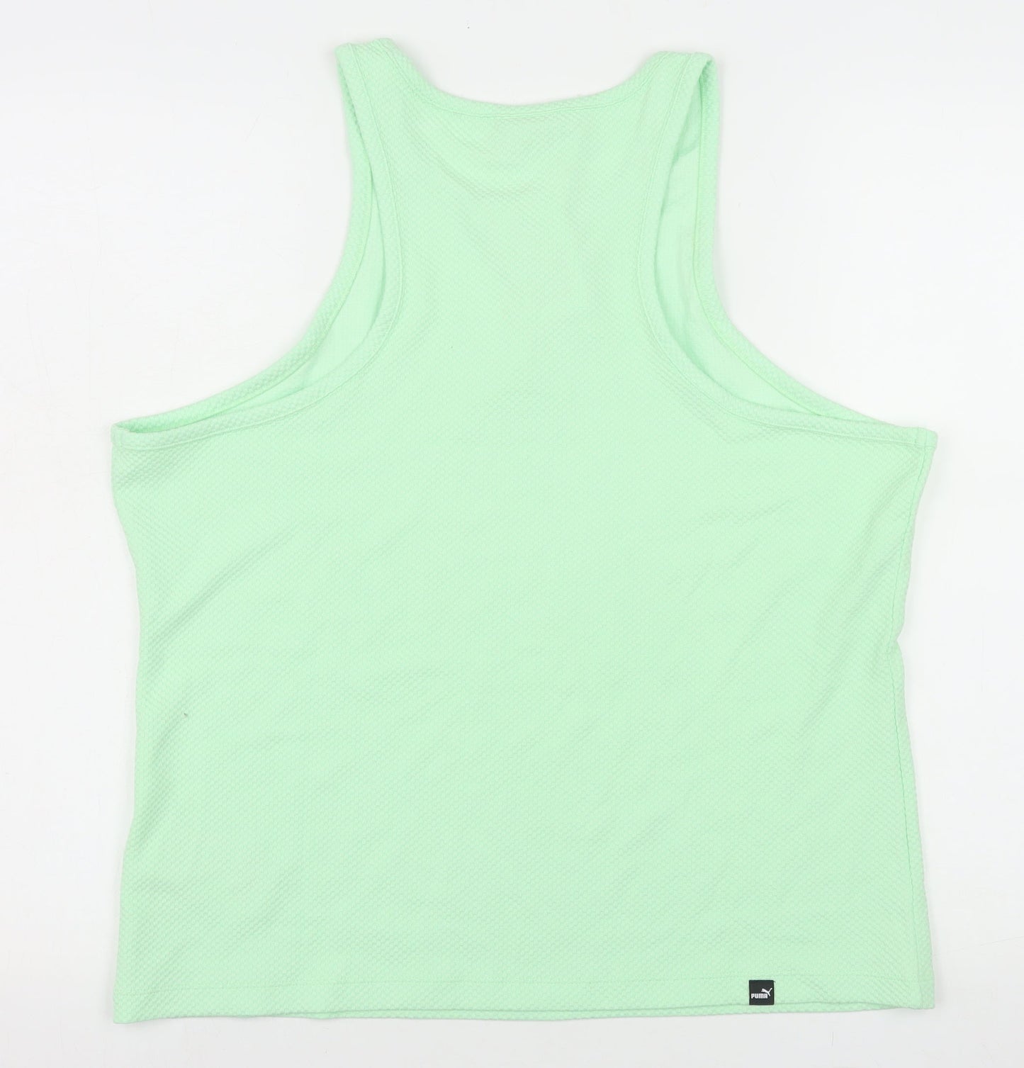 Puma Womens Green XL Racerback Tank Top Lightweight Activewear