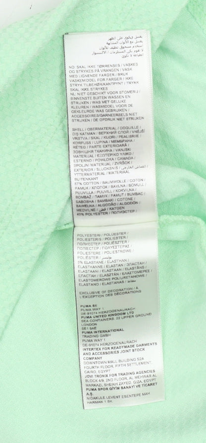 Puma Womens Green XL Racerback Tank Top Lightweight Activewear