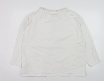 Womens UK Size 2XL Kelly & Grace White Basic Blouse
