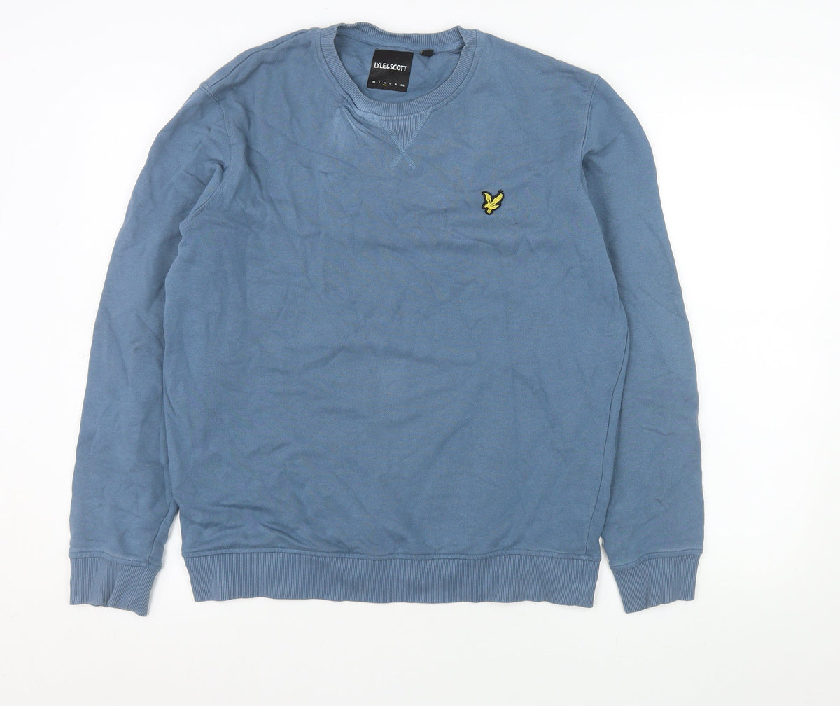 Mens UK Size L Lyle & Scott Blue Pullover Sweatshirt