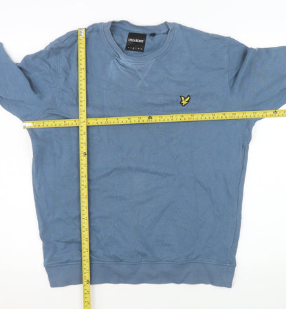 Mens UK Size L Lyle & Scott Blue Pullover Sweatshirt