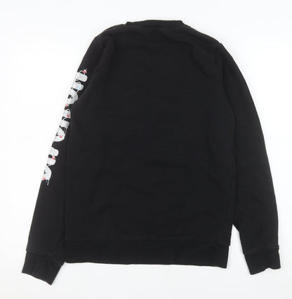 Next Boys Black Christmas Reindeer Graphic Pullover Sweatshirt 14 Years