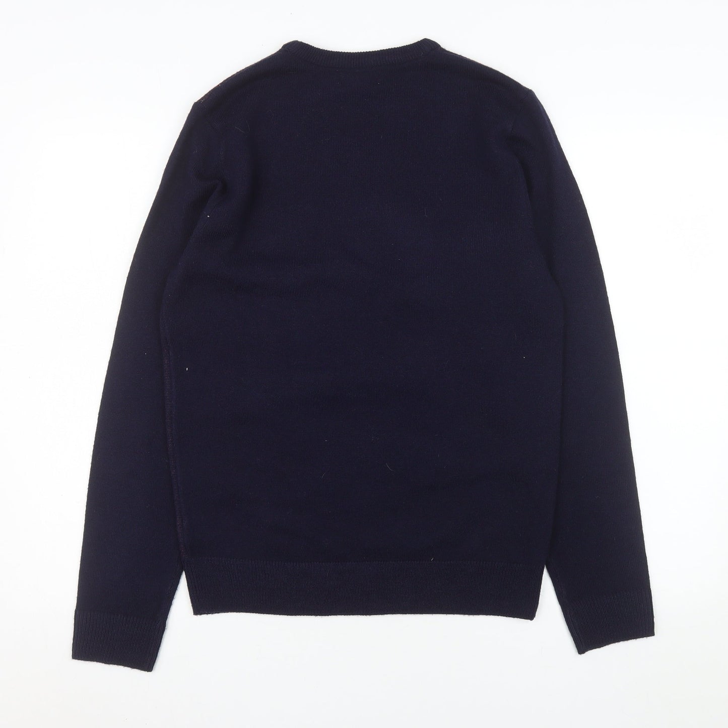 Mens UK Size S Marks and Spencer Blue Pullover Jumper