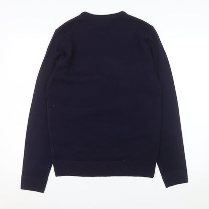 Mens UK Size S Marks and Spencer Blue Pullover Jumper