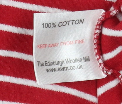 Womens UK Size 18 Isle Essentials Red Basic T-Shirt