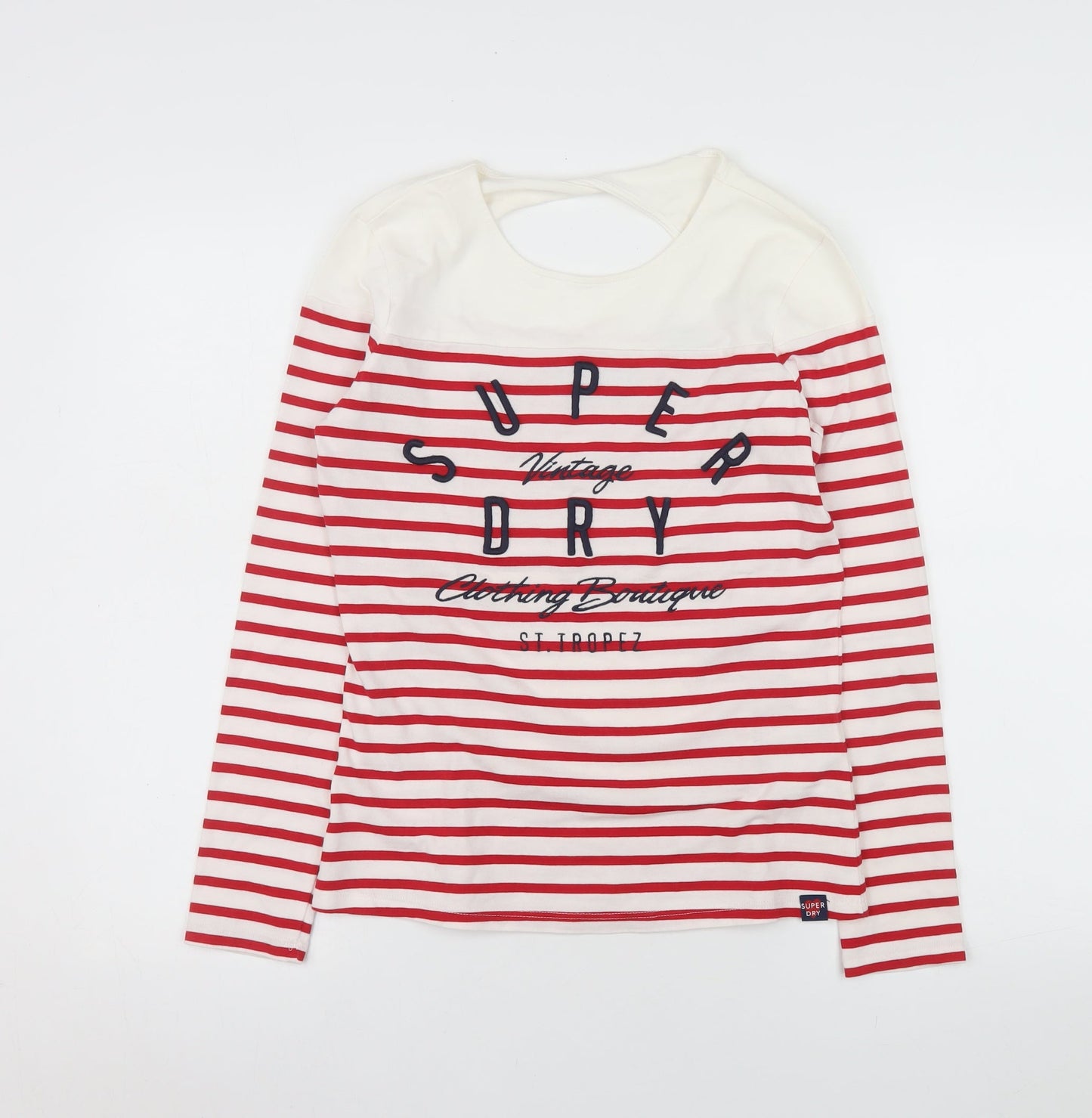 Womens UK Size 8 Superdry Red Basic T-Shirt
