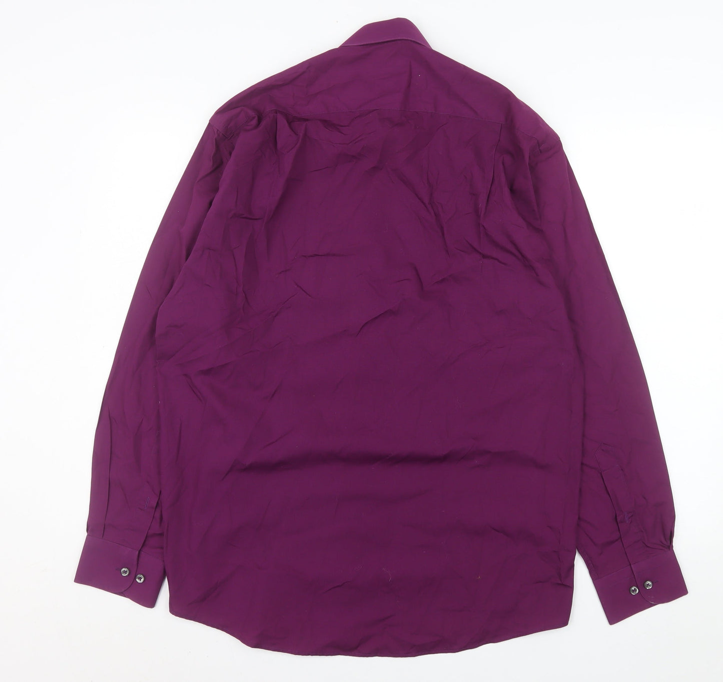 Mens UK Collar Size 16 Remus Uomo Smart Purple  Dress Shirt