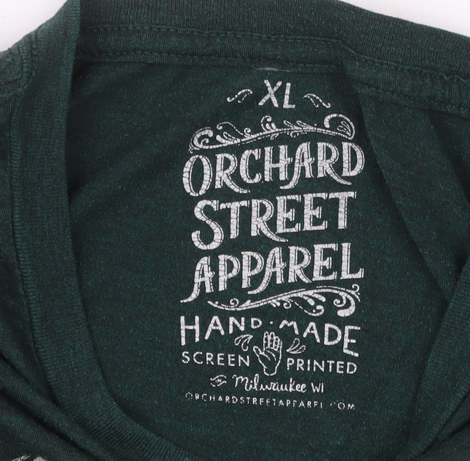 Mens UK Size XL Orchard Street Apparel Green  T-Shirt