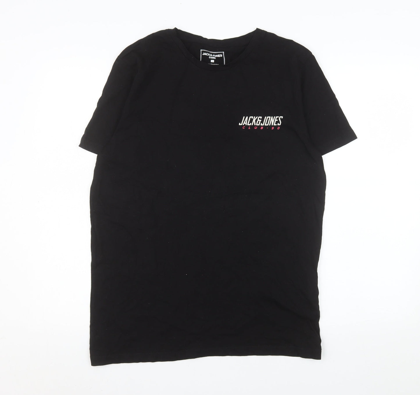 Mens UK Size L JACK & JONES Black  T-Shirt